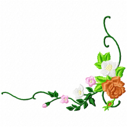 Flowers And Tree Embroidery Design 1 Flowers And Tree Embroidery Design 1